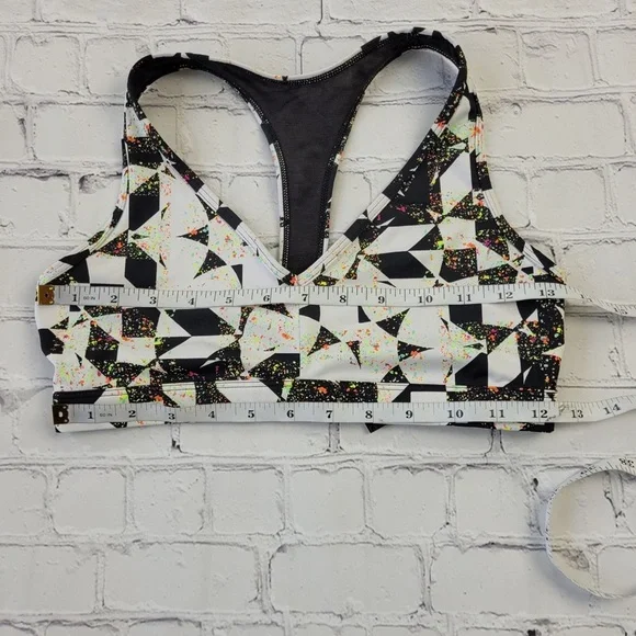 Victoria's Secret VSX Sports Bra Bralette Crop Top White black multicolor size S - Picture 9 of 14